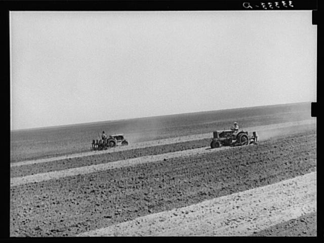 Photo:Ralls Texas 1939 Tractor Farming 4900 Acre Ranch FSA Farm Land