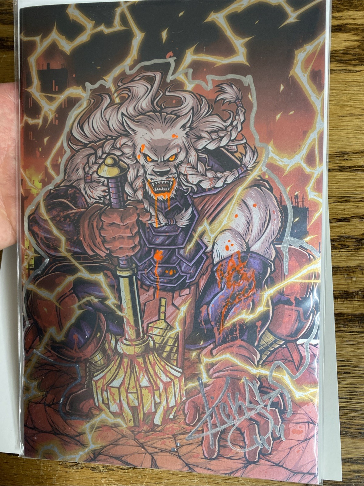 Kickstradomis 2025 NYCC Exclusive Battle Beast Foil Ltd 500 NM+ Signed  Remarked