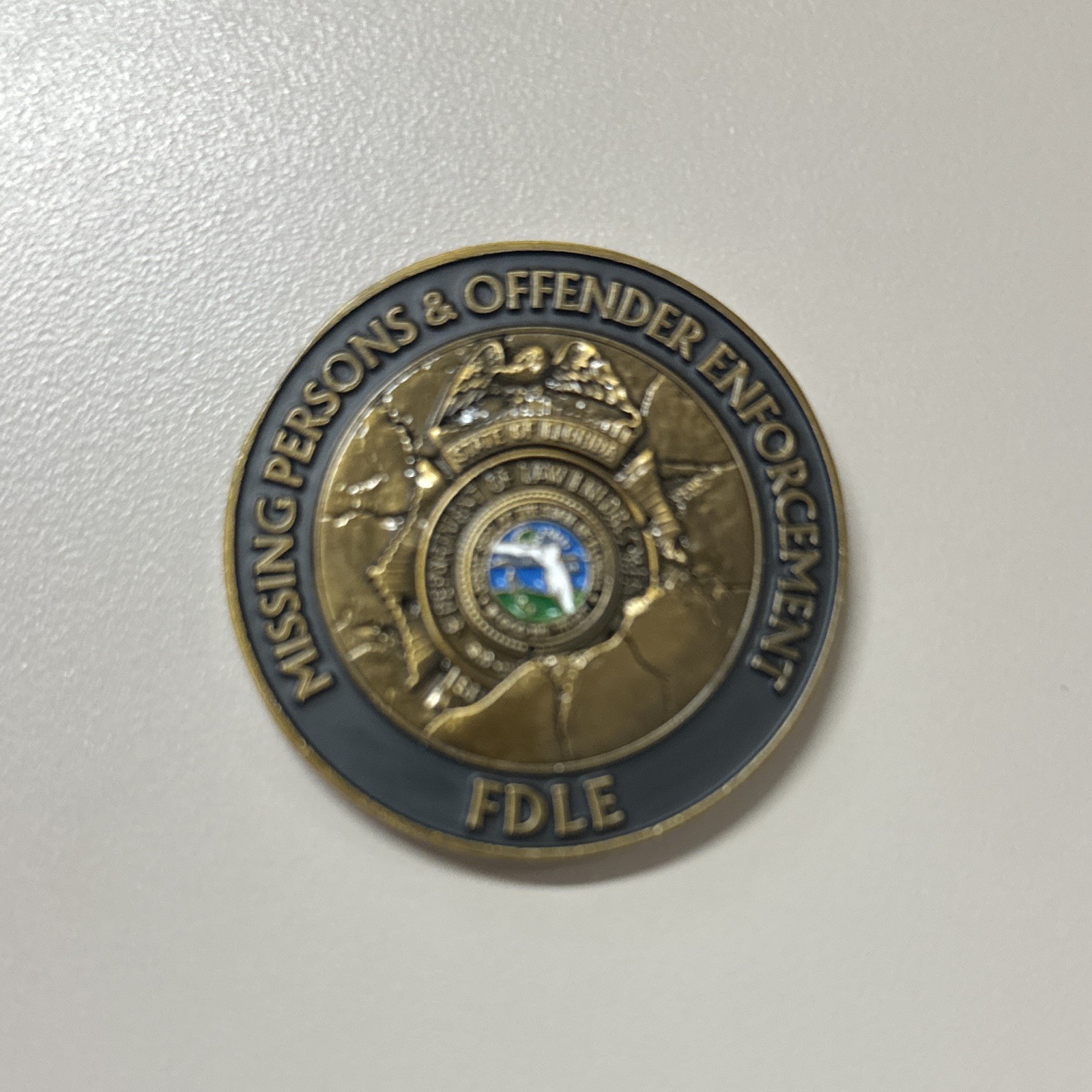 FDLE MISSING PERSONS & SEXUAL OFFENDER/PREDATOR INVESTIGATIONS CHALLENGE COIN FDLE MISSING PERSONS & SEXUAL OFFENDER/PREDATOR INVESTIGATIONS CHALLENGE COIN