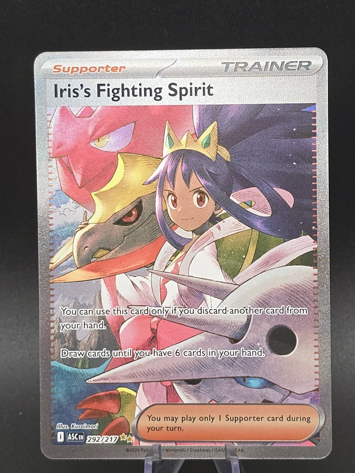Iris\'s Fighting Spirit 292/217 Me: Ascended Heroes Holo Mint Iris\'s Fighting Spirit 292/217 Me: Ascended Heroes Holo Mint