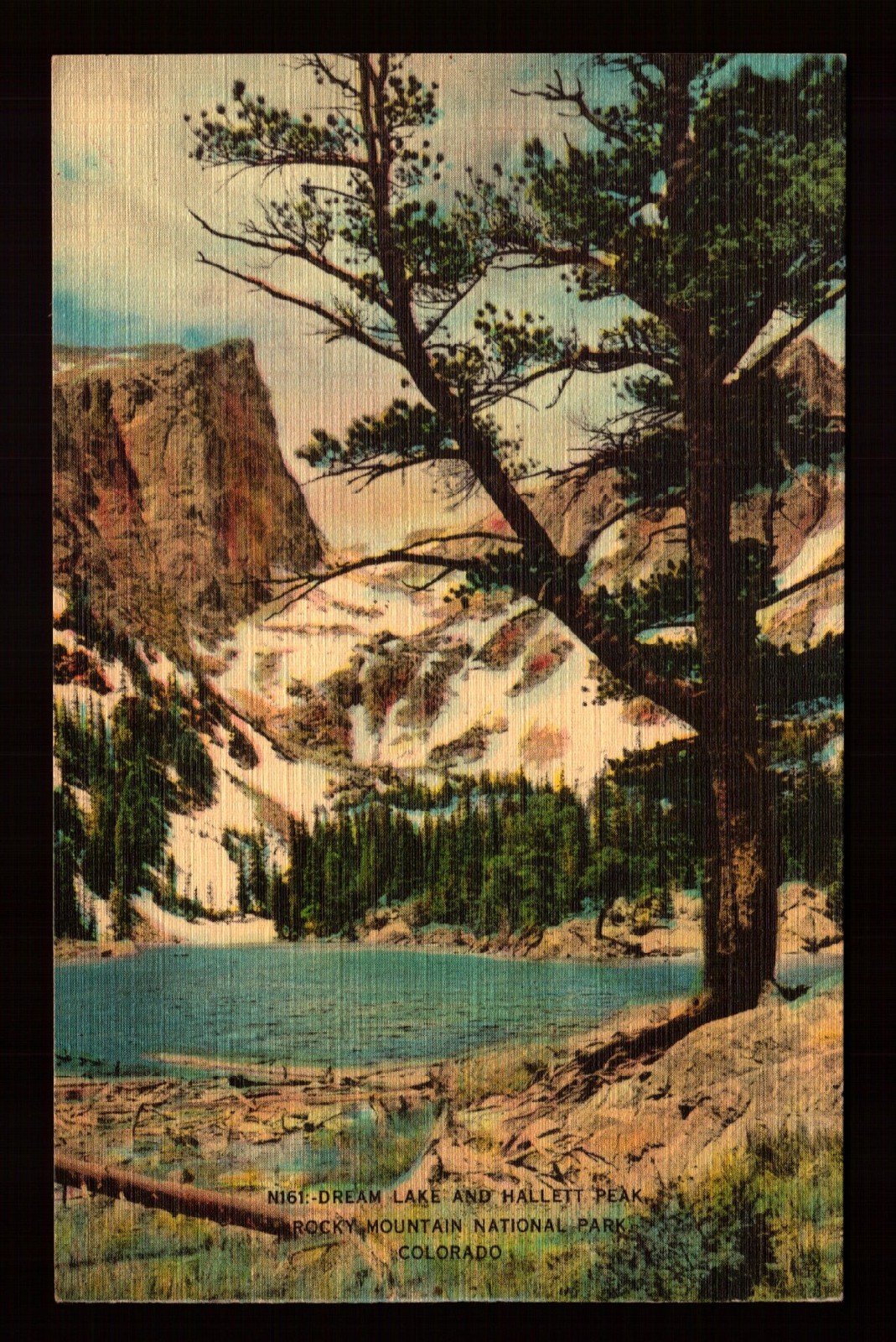 POSTCARD : COLORADO - ROCKY MOUNTAIN NATIONAL PARK CO - DREAM LAKE HALLETT PEAK