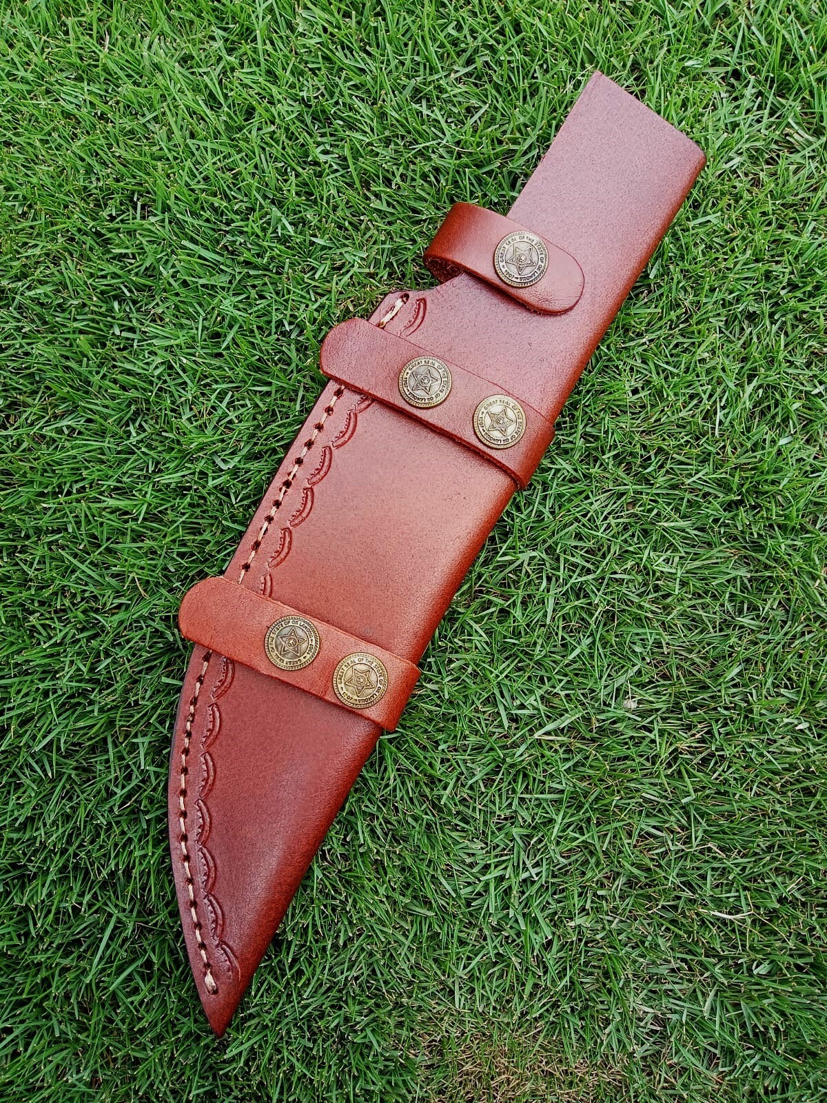 10.5” Handmade 8”Fixed Blade Knife Leather Sheath Scout Holster Knife Sheath