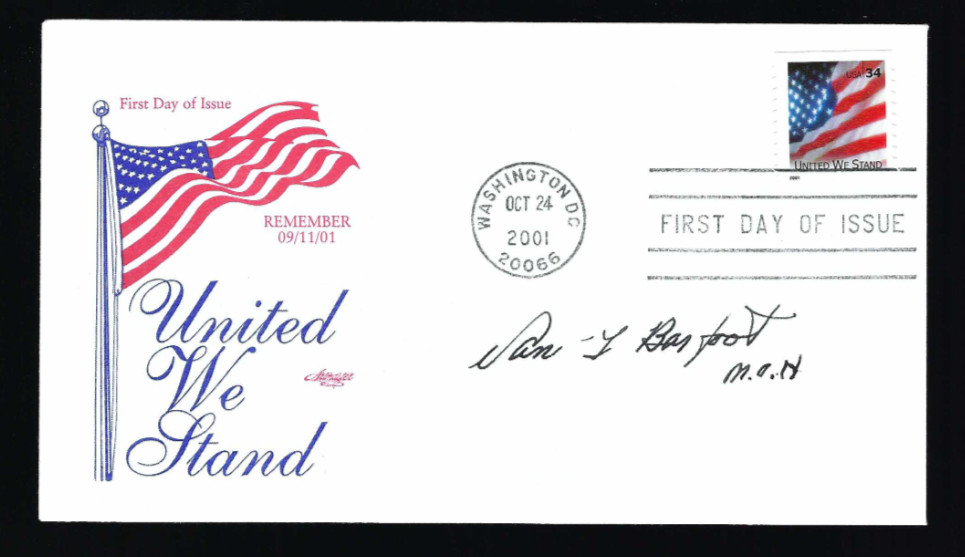 Van T. Barfoot signed cover US Army Medal of Honor WWII War Van T. Barfoot signed cover US Army Medal of Honor WWII War