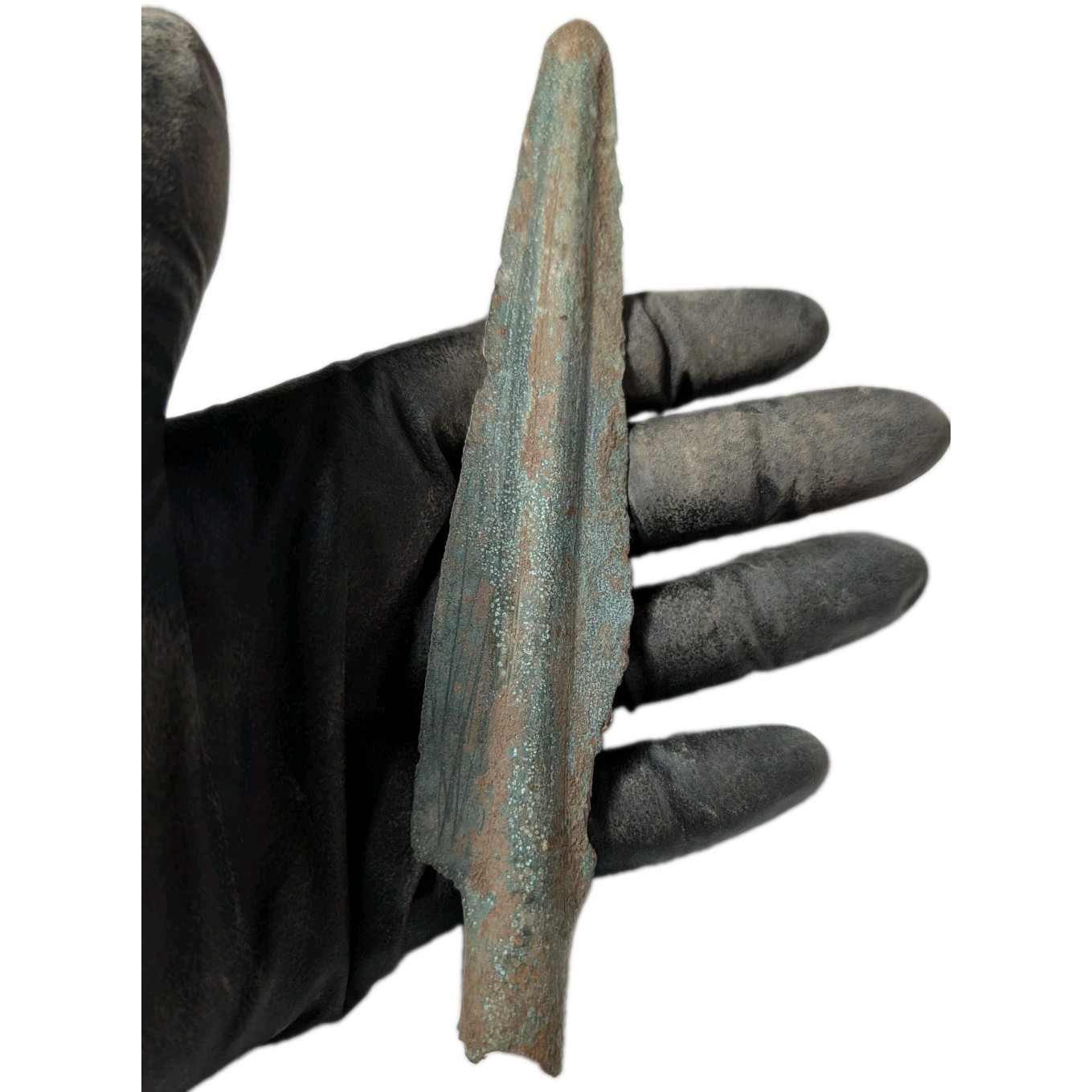 Ancient Greek Bronze Socketed Spearhead 14cm Hellenistic Hoplite Weapon Relic