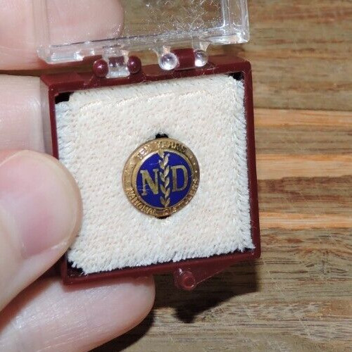 VTG National Distillers 10 Year Employee Service Award 10K Gold-Filled Pin