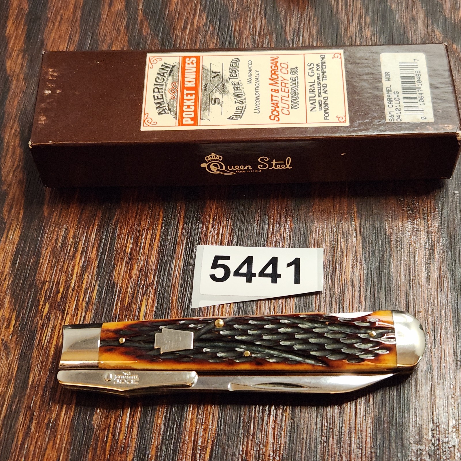 Schatt & Morgan Swing Guard Lockback Knife Made In USA By Queen 2003 4.5