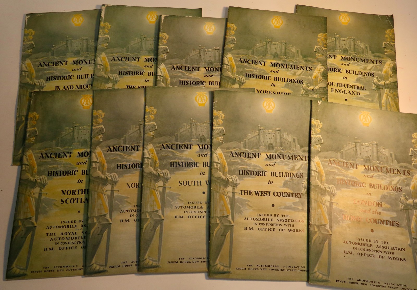 “Ancient Monuments & Historic Bldgs,” Great Britain Lot of 10 Vtg. Travel Broch “Ancient Monuments & Historic Bldgs,” Great Britain Lot of 10 Vtg. Travel Broch