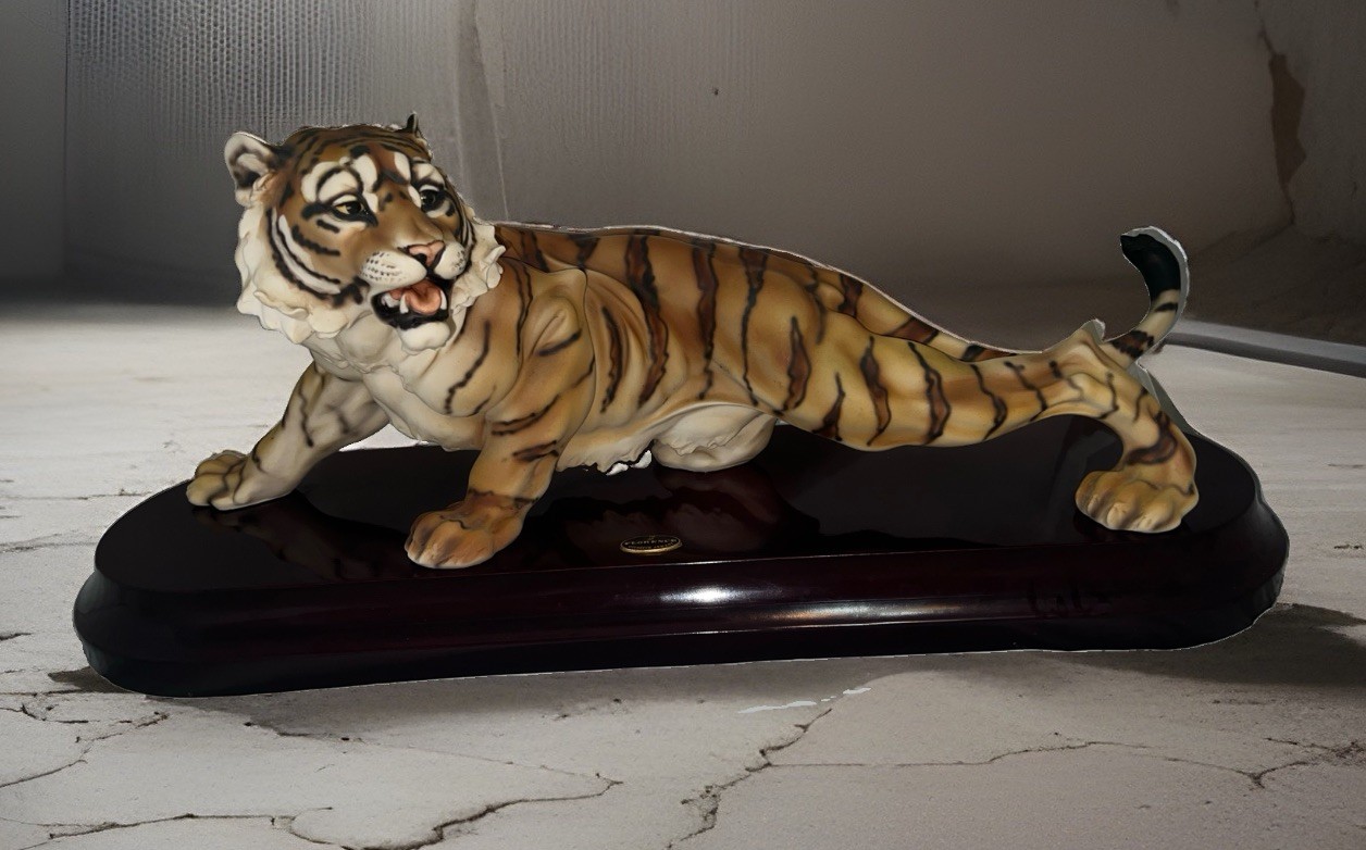 Giuseppe Armani Tiger Figurine Florence The Sovereign 2171S Rare Art Giuseppe Armani Tiger Figurine Florence The Sovereign 2171S Rare Art