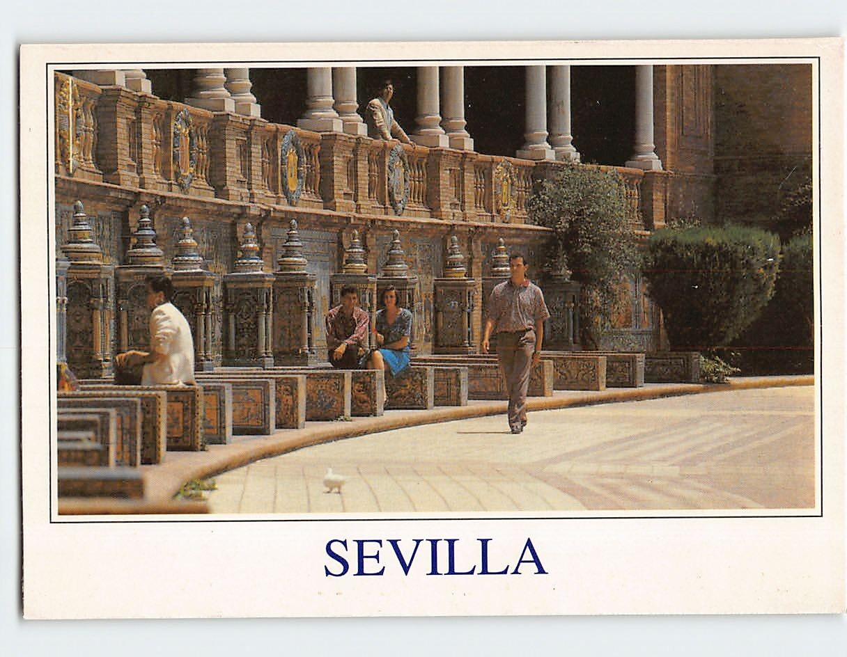 Postcard Partial View Spain Square Sevilla Spain