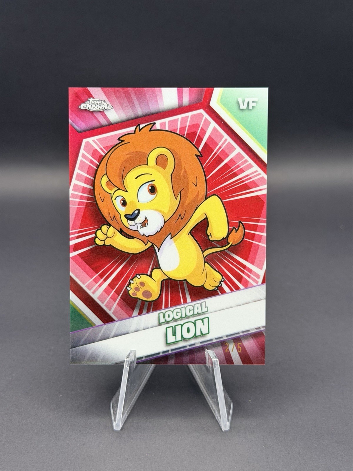 2026 Topps Veefriends Chrome Logical Lion Red Wave #’d 1/5 - RARE (2) 2026 Topps Veefriends Chrome Logical Lion Red Wave #’d 1/5 - RARE (2)