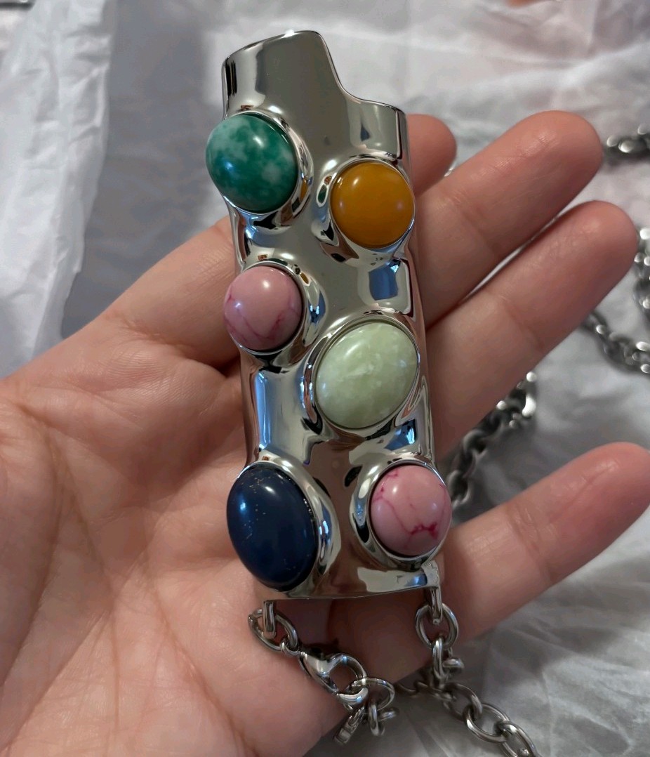 Edie Parker Gemstoned Crossbody Lighter Case New In Box Never Used