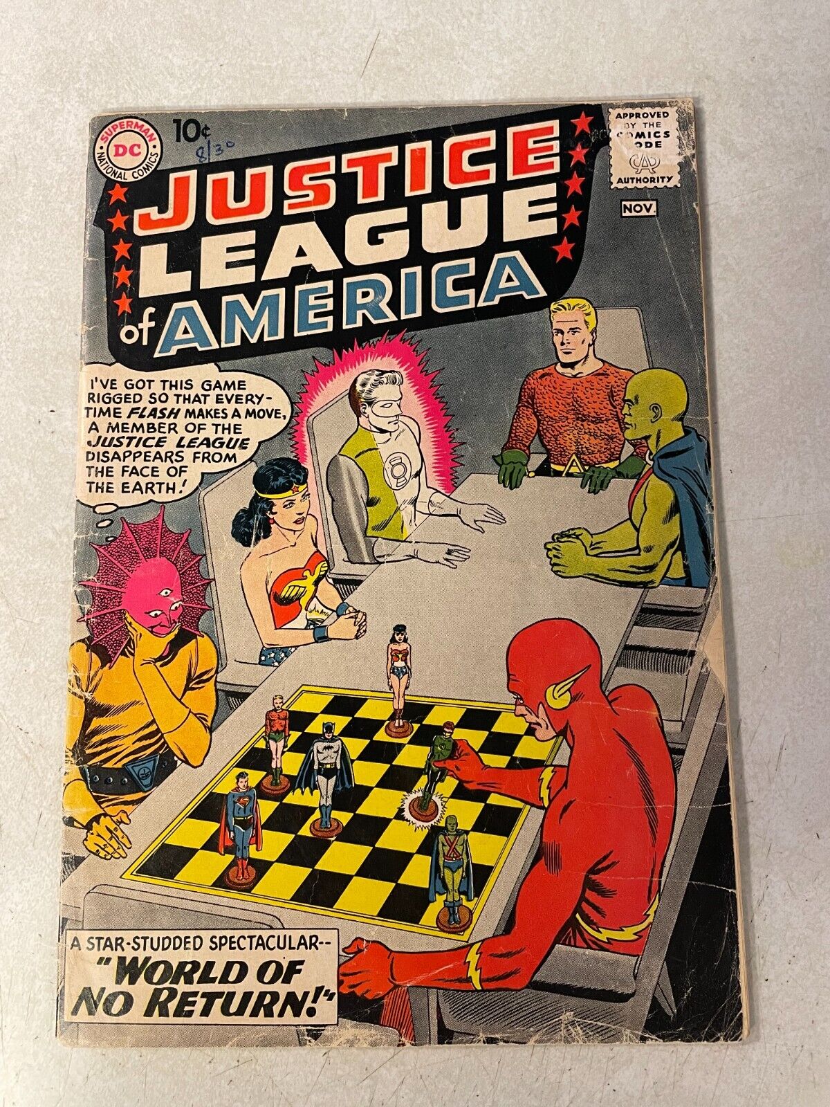 JUSTICE LEAGUE OF AMERICA #1 FLASH GREEN LANTERN SUPERMAN 1960 SUPER KEY DC