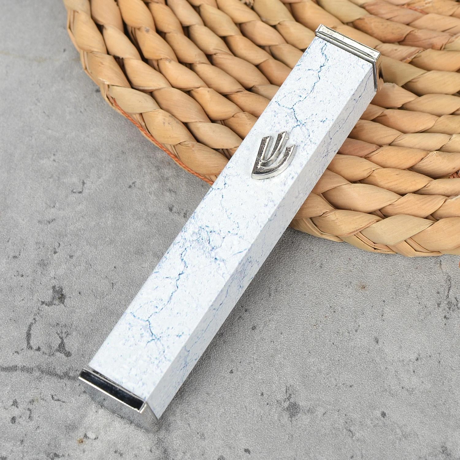 Israel Marble Mezuzah Case Shema Blessing Door Jewish Home Decor Jerusalem Gift