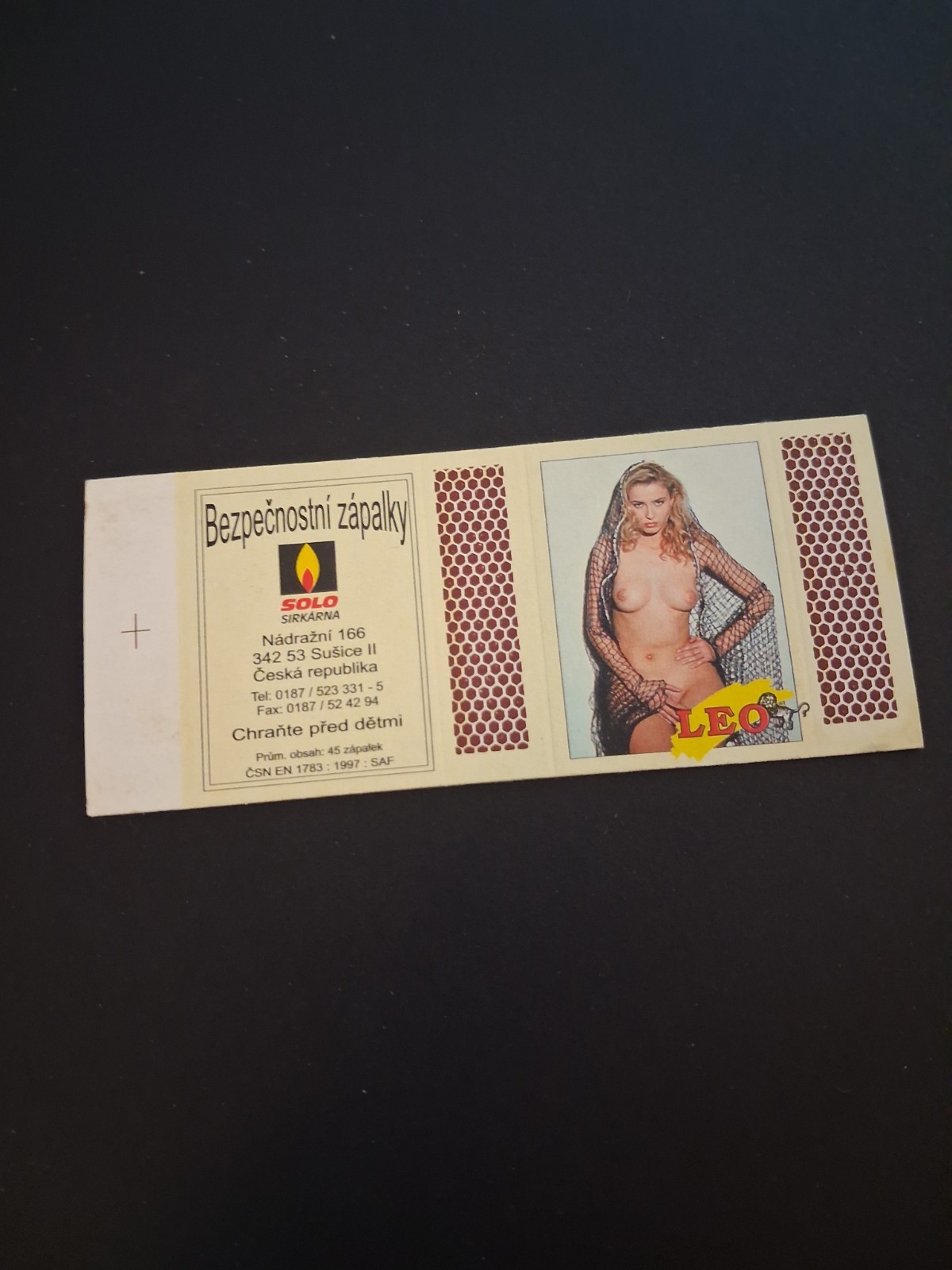 Vintage Girlie Matchbook “Busty Model Girl