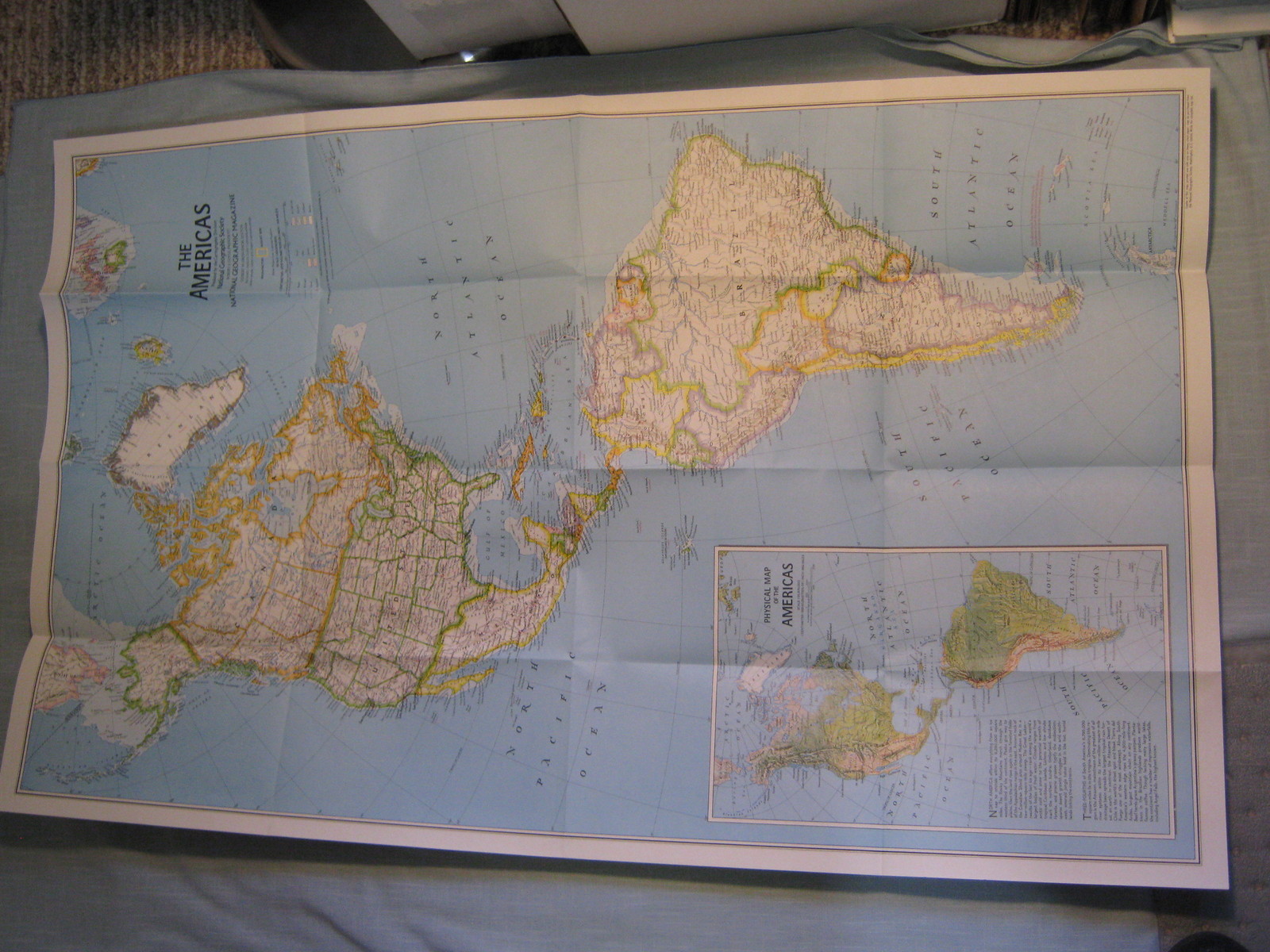 THE AMERICAS MAP+BIRD MIGRATION IN THE AMERICAS National Geographic August 1979