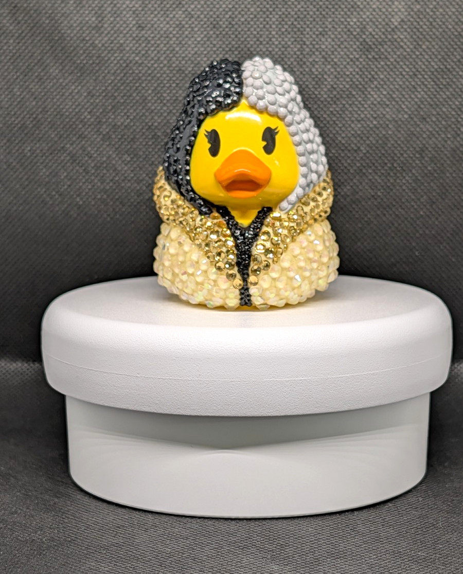 Disney Just Play Cruella Duck - Hand Bedazzled Rhinestone Designer Duck