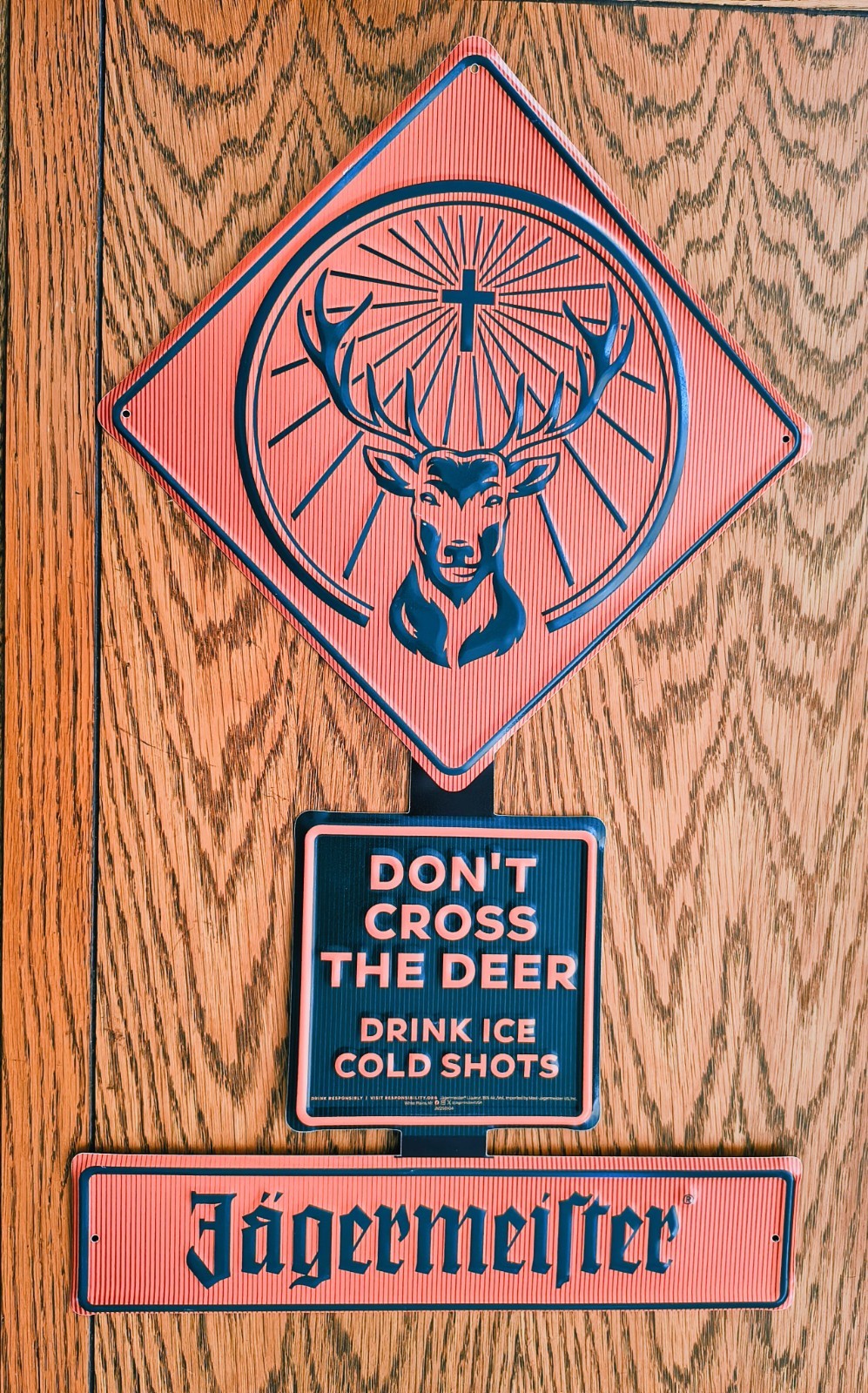 VTG JAGERMEISTER ORANGE  24x14 BAR SIGN - RARE
