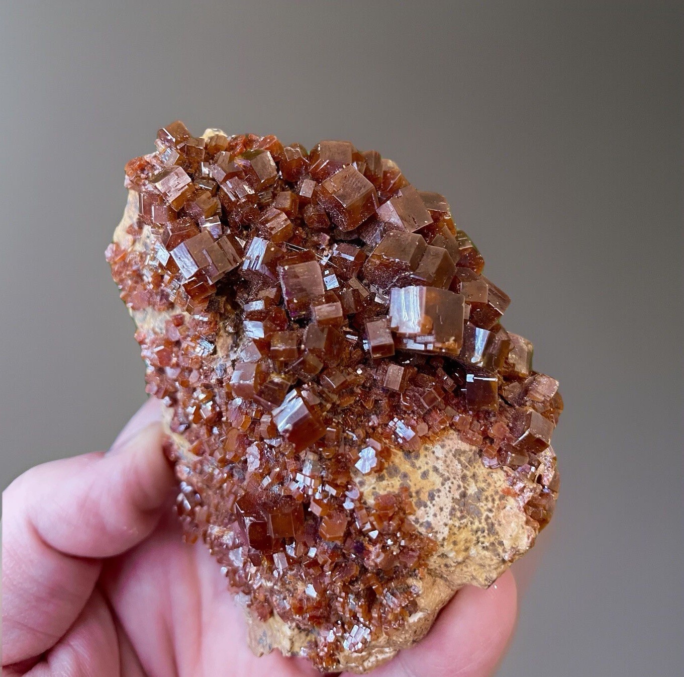 AMAZING Vanadinite RED Crystal Cluster Mineral Specimen Matrix Gemstone MOROCCO