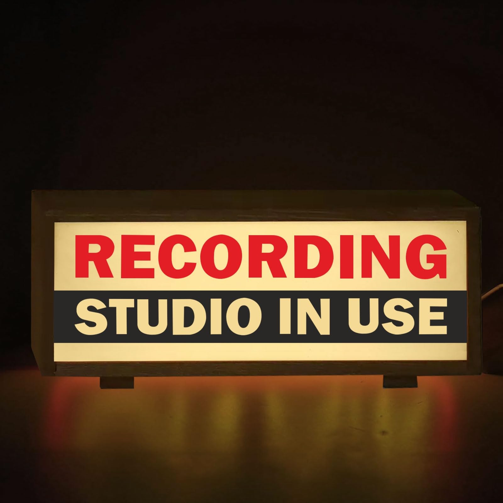 Recording Studio In Use LED Light Box Sign 10.2
