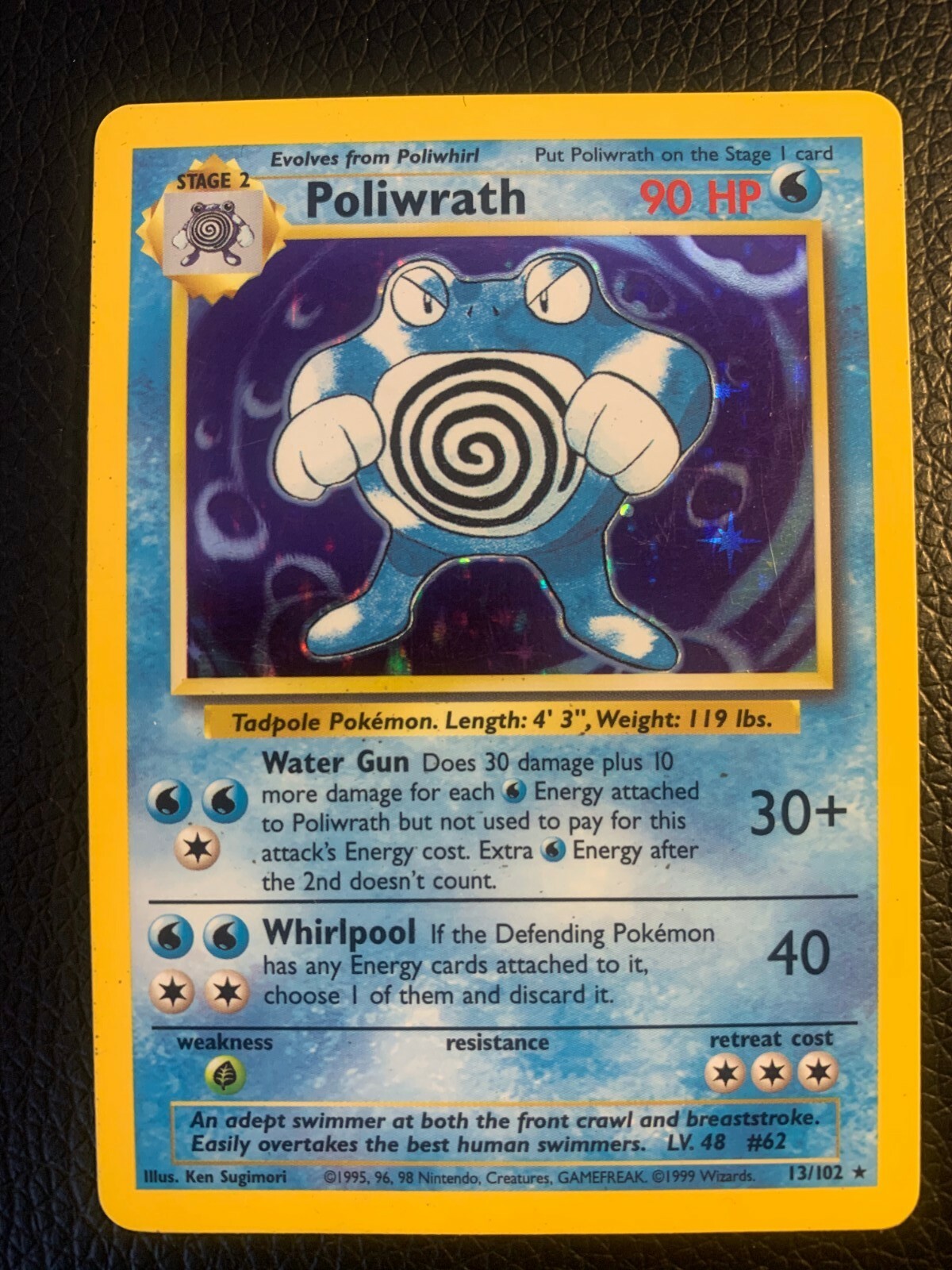 Poliwrath 13/102 Holo - Base - 1999 - Near Mint
