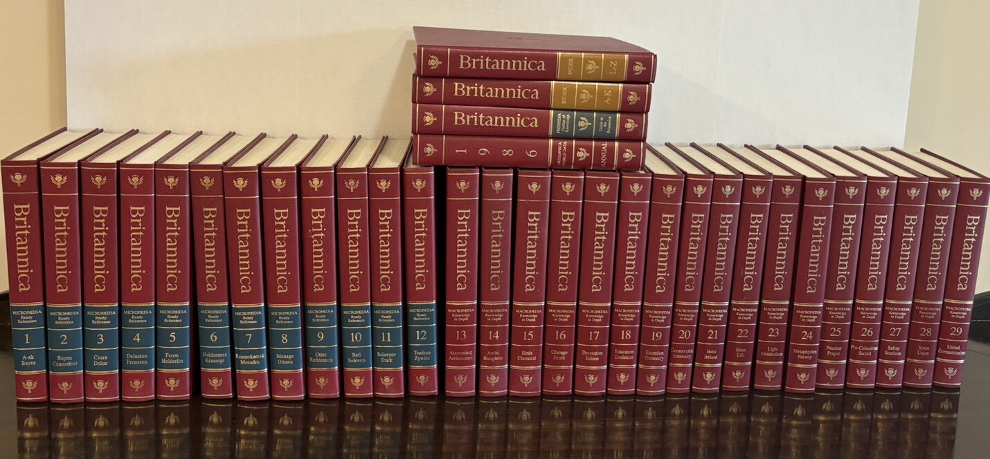 1986 Encyclopedia Britannica Complete 33 Volume Micropedia And Macropedia 1986 Encyclopedia Britannica Complete 33 Volume Micropedia And Macropedia