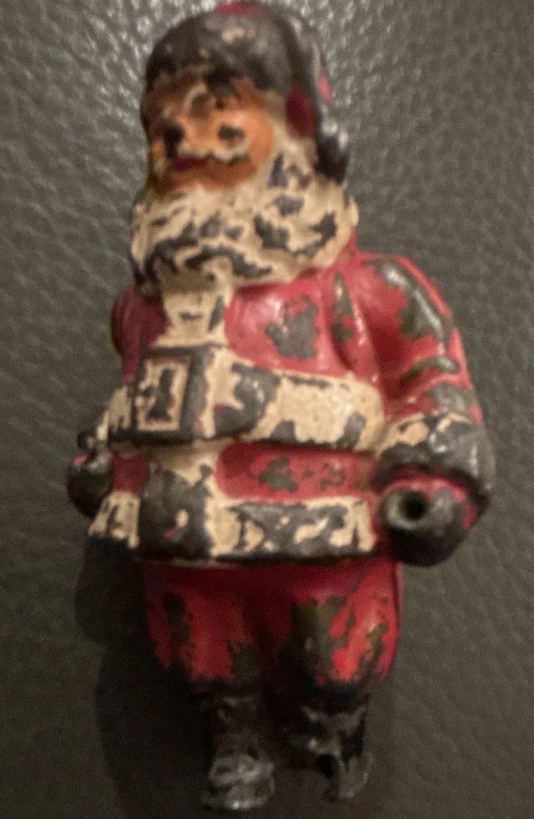 Vintage 1930s Barclay Cast Metal Santa Claus Figurine 3\ Vintage 1930s Barclay Cast Metal Santa Claus Figurine 3\