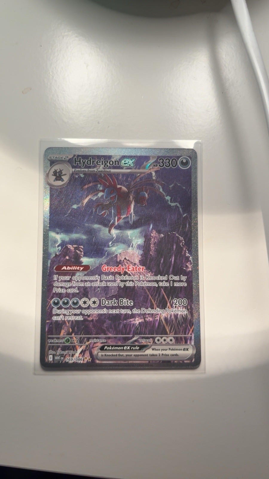 Pokémon Hydreigon EX Full Art White Flare Ultra Rare Card 161/086