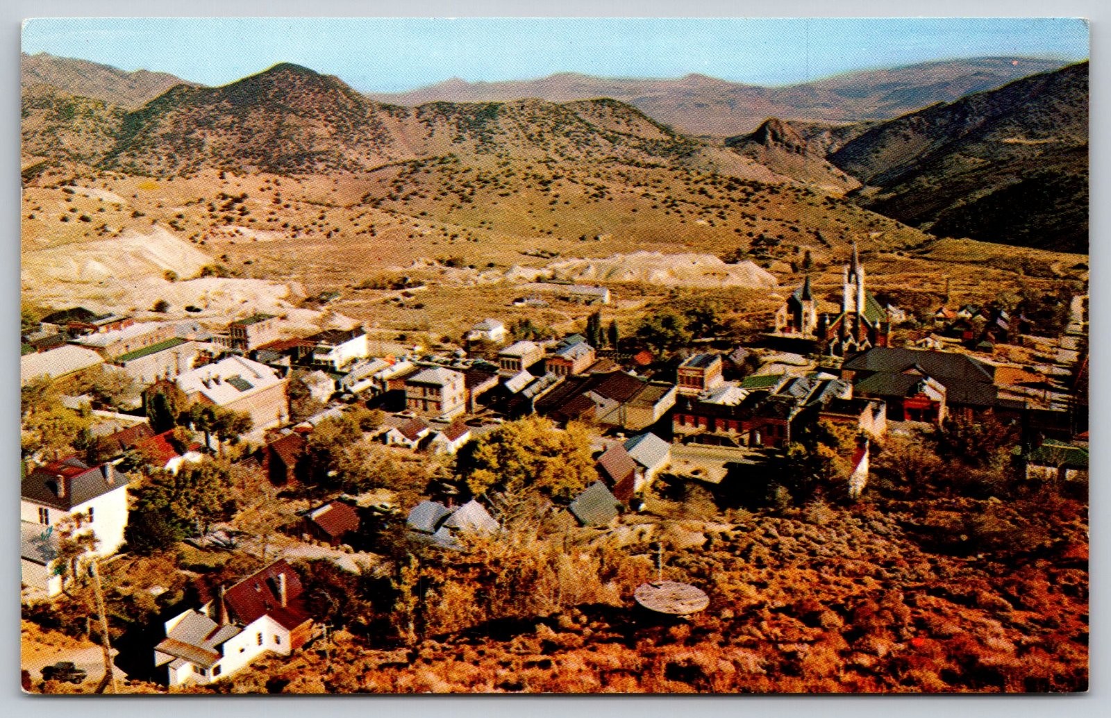 Virginia City Nevada Aerial View Mining Ghost Town Mountains Mike Postcard PC314 Virginia City Nevada Aerial View Mining Ghost Town Mountains Mike Postcard PC314