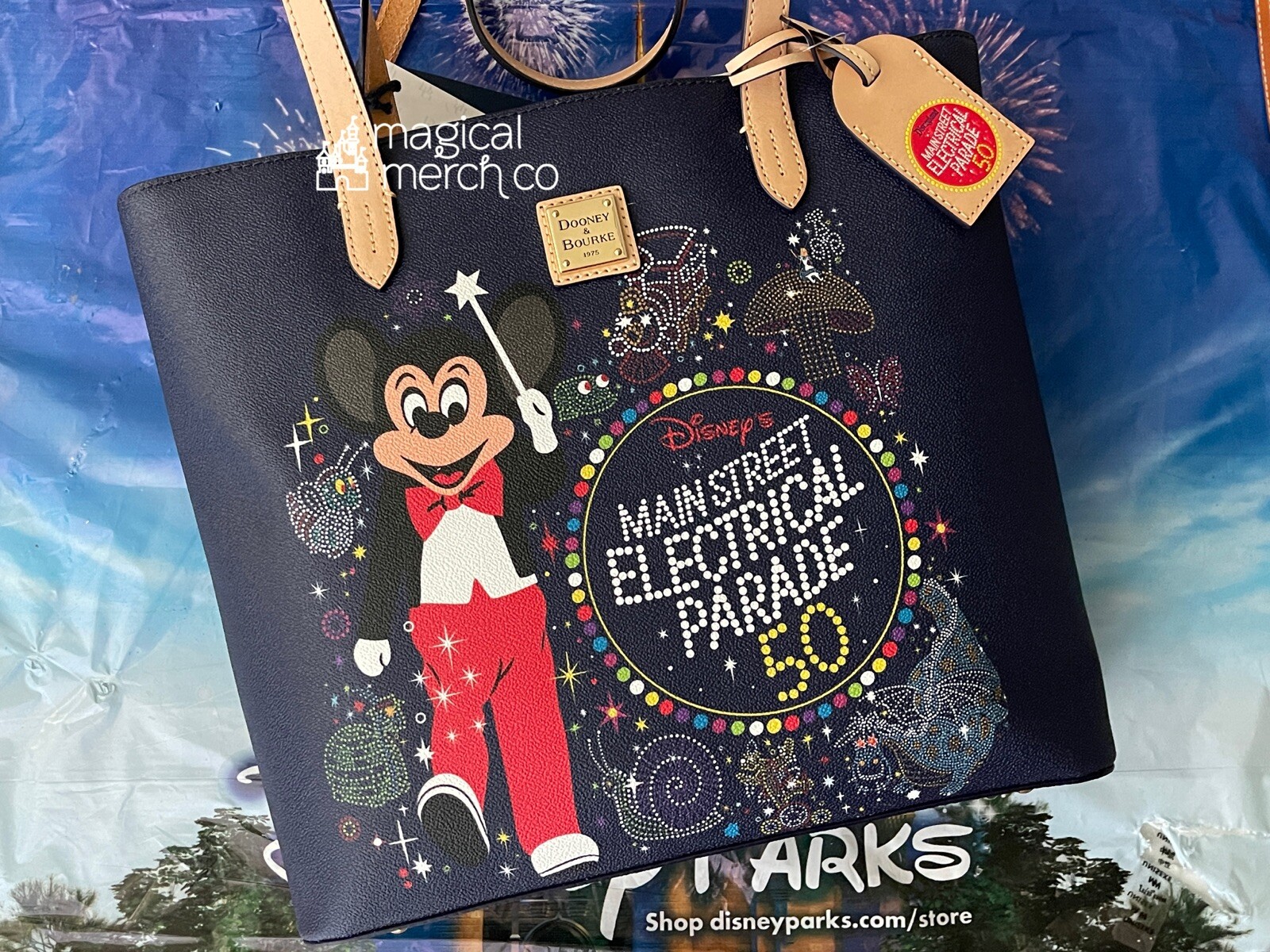 Disney Parks Main Street Electrical Parade Tote Bag Dooney & Bourke NWT