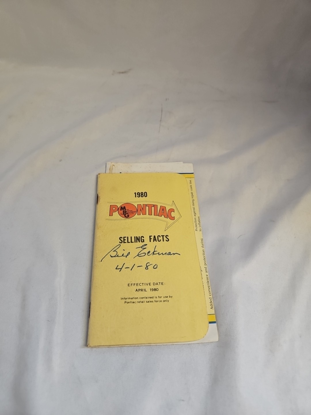 Original 1980 Pontiac Selling Facts Dealer Booklet 80 Firebird Grand Prix #CM1 Original 1980 Pontiac Selling Facts Dealer Booklet 80 Firebird Grand Prix #CM1