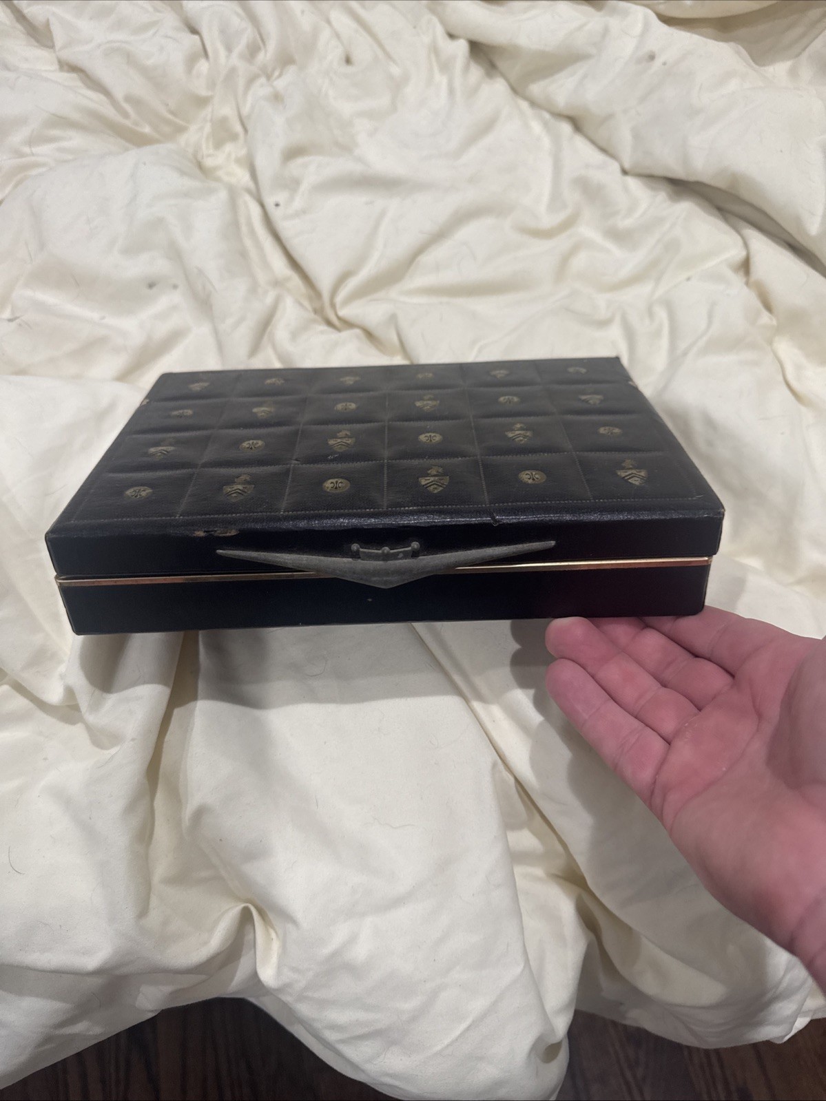 Mid Century Vintage Babcock Jewelry Box Embossed 1950's Design