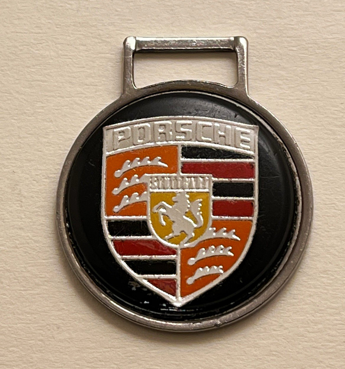 Vintage 1970s Porsche Keyring Made in England by Renamel