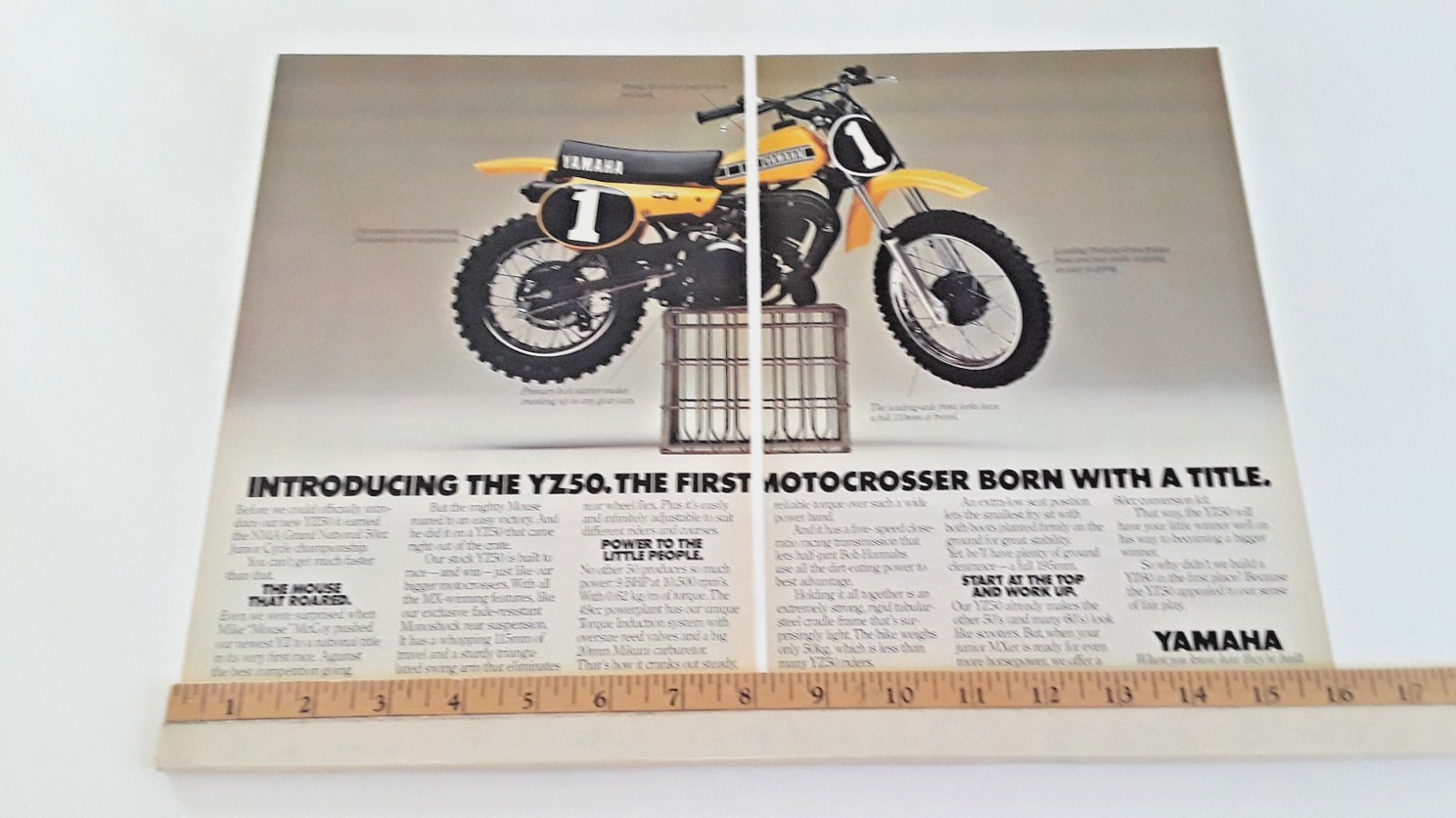 1980 YAMAHA YZ50 - ORIGINAL 2 PAGE AD 1980 YAMAHA YZ50 - ORIGINAL 2 PAGE AD