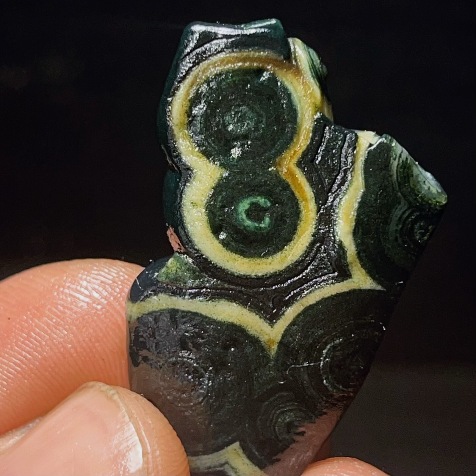 TOP 7G Natural China\'s Gobi Desert Gobi Agate Eyes Agate Crystal Healing L4337