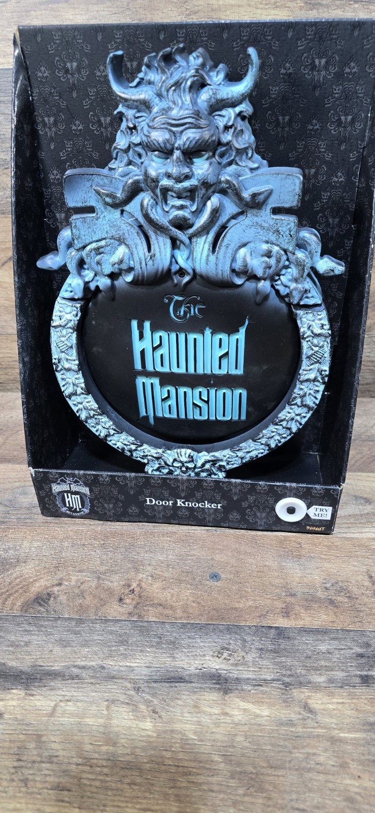Disney The Haunted Mansion Animated Talking Door Knocker Motion Activated New