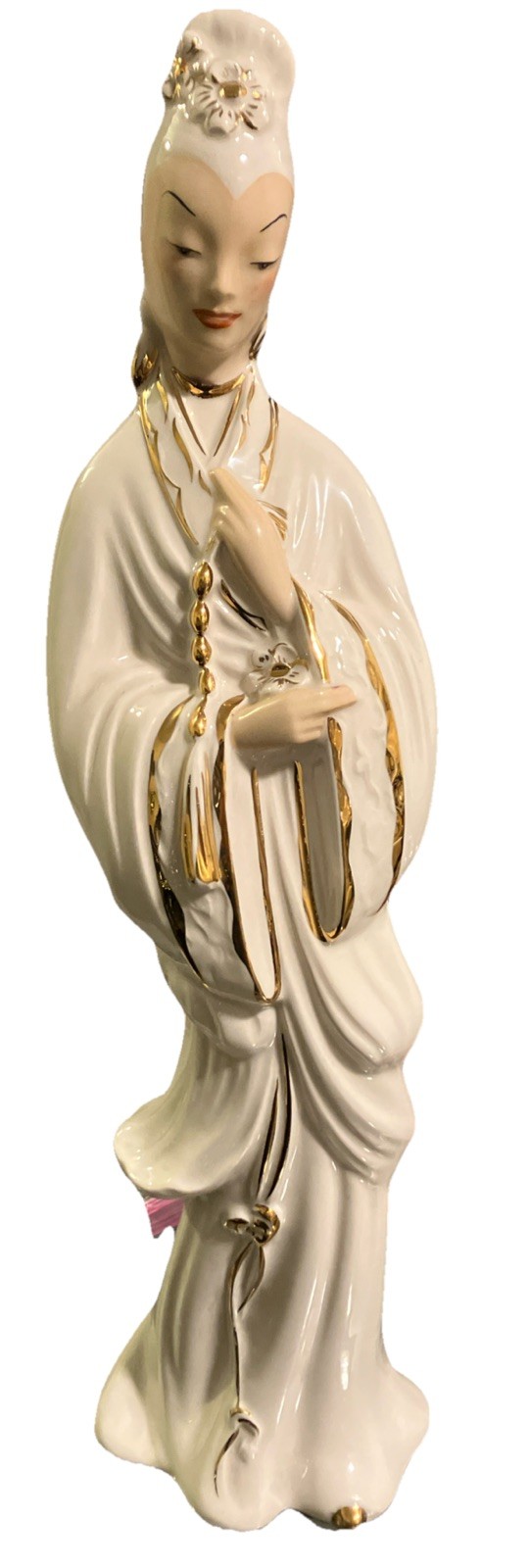 Vintage Shawnee Geisha Girl Ivory Gold 19H 5W Excellent Lamp Project