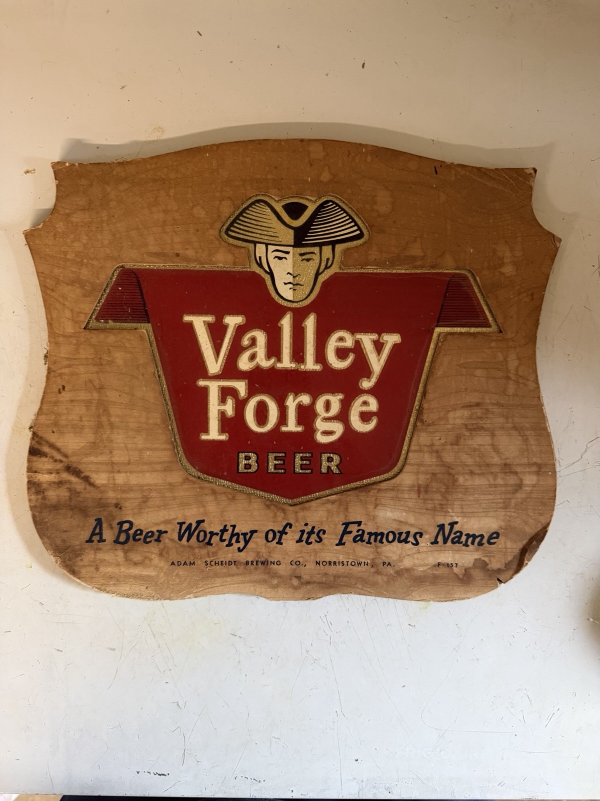 Vintage Valley Forge Beer Sign