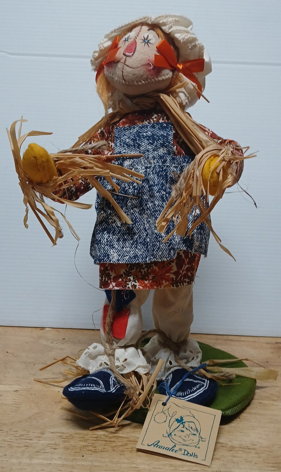 Vtg 1994 Annalee Scarecrow Girl Doll Fall 3073 Handcrafted USA 15\
