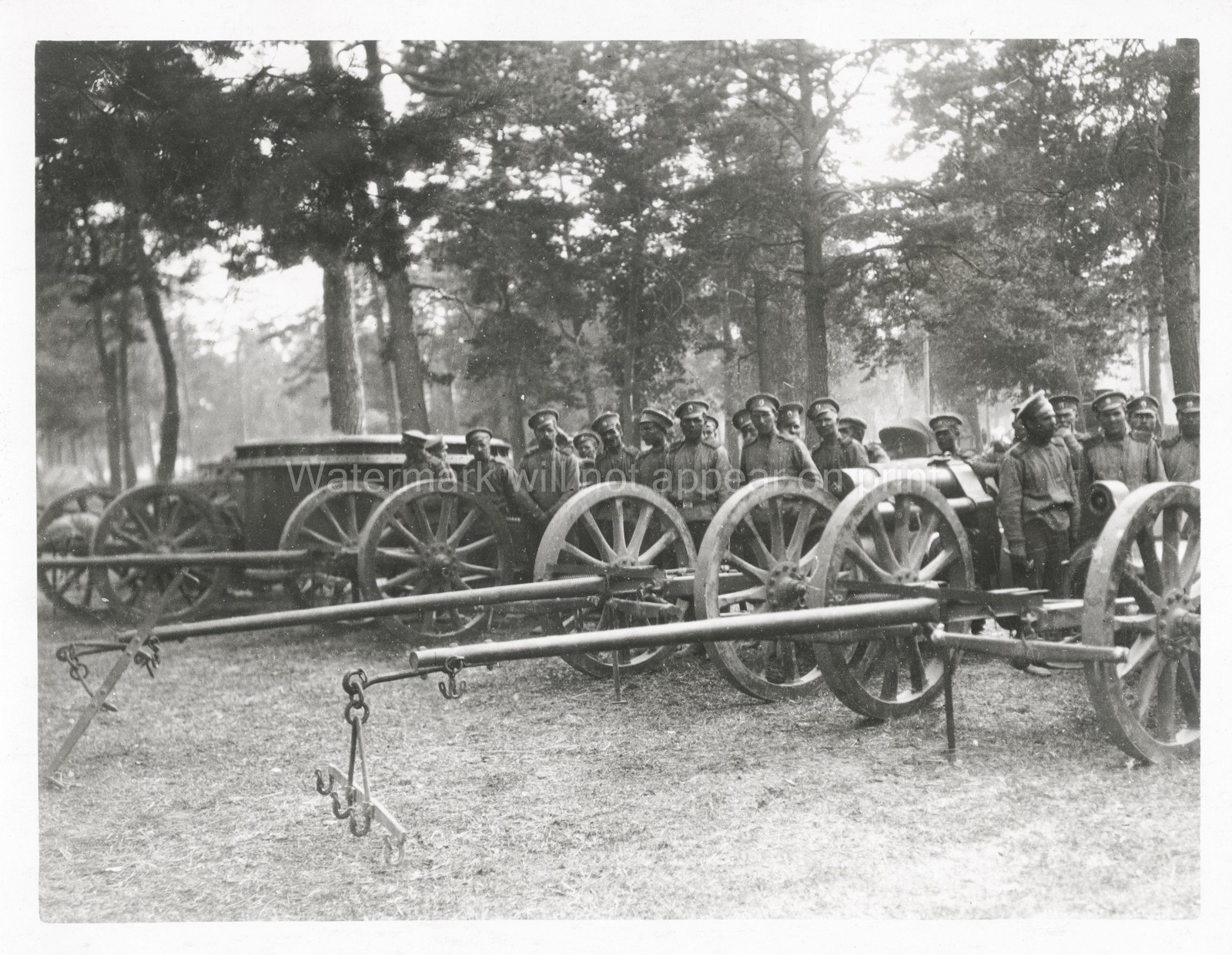 German Artillery Gun Soldiers Brest-Litovsk Treaty WWI Military Vtg. Photo WW1