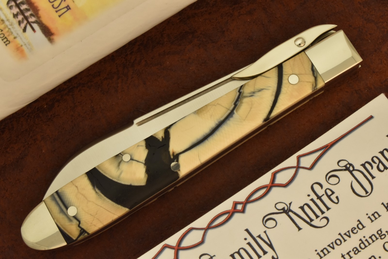 RARE TUNA VALLEY CROSS CUT BONE MOUNTAIN COUGAR CHEETAH KNIFE USA 1 of 30 (35861