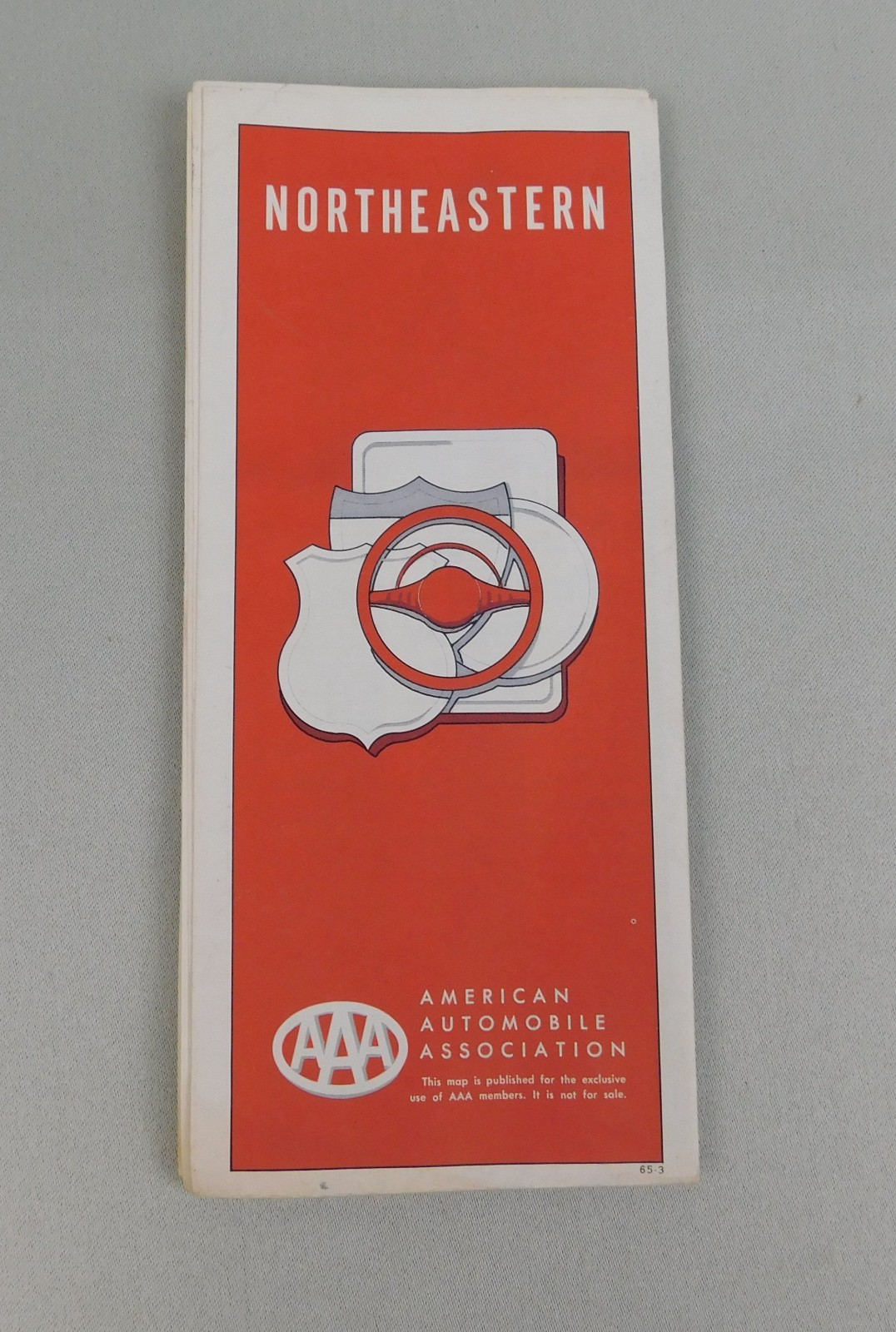 Vintage 1965-1966 AAA Northeastern United States Road Map Travel Route Planner