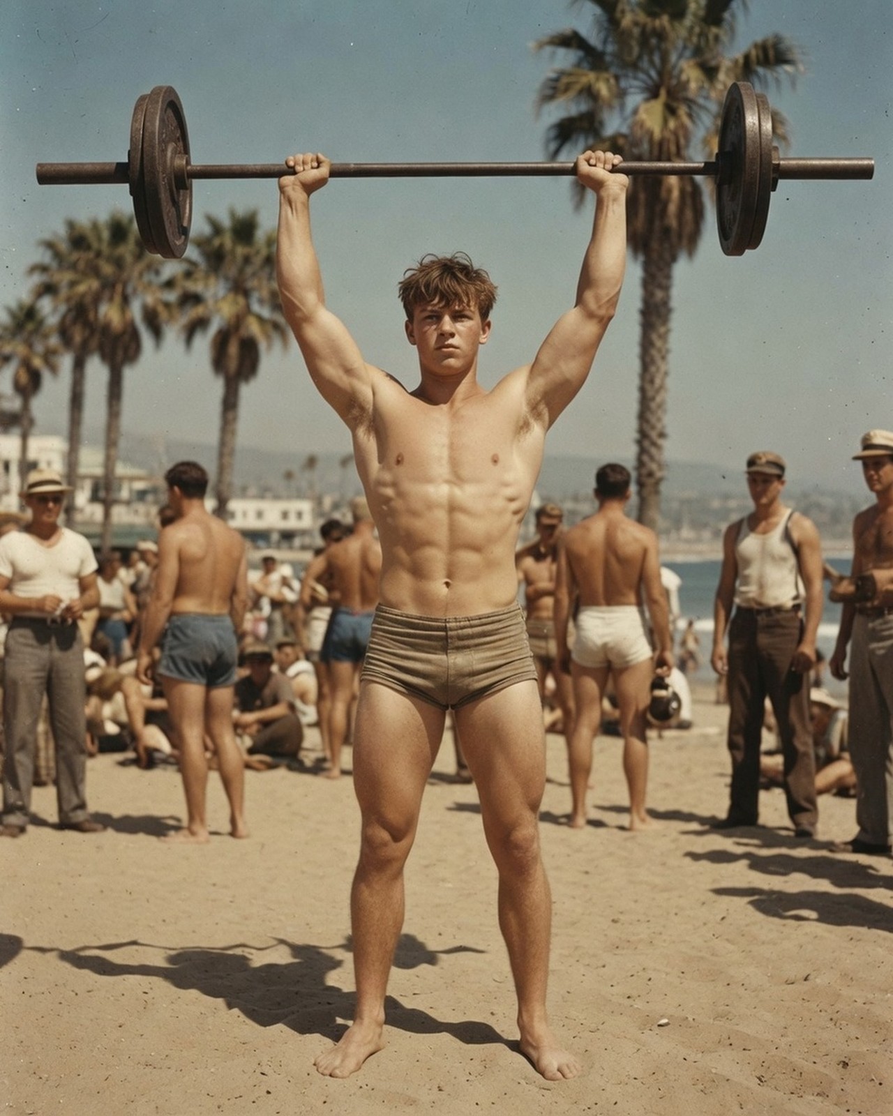 8x10 Unframed Photo Print - Gay Interest Male Vintage Muscle Beach M004294 8x10 Unframed Photo Print - Gay Interest Male Vintage Muscle Beach M004294