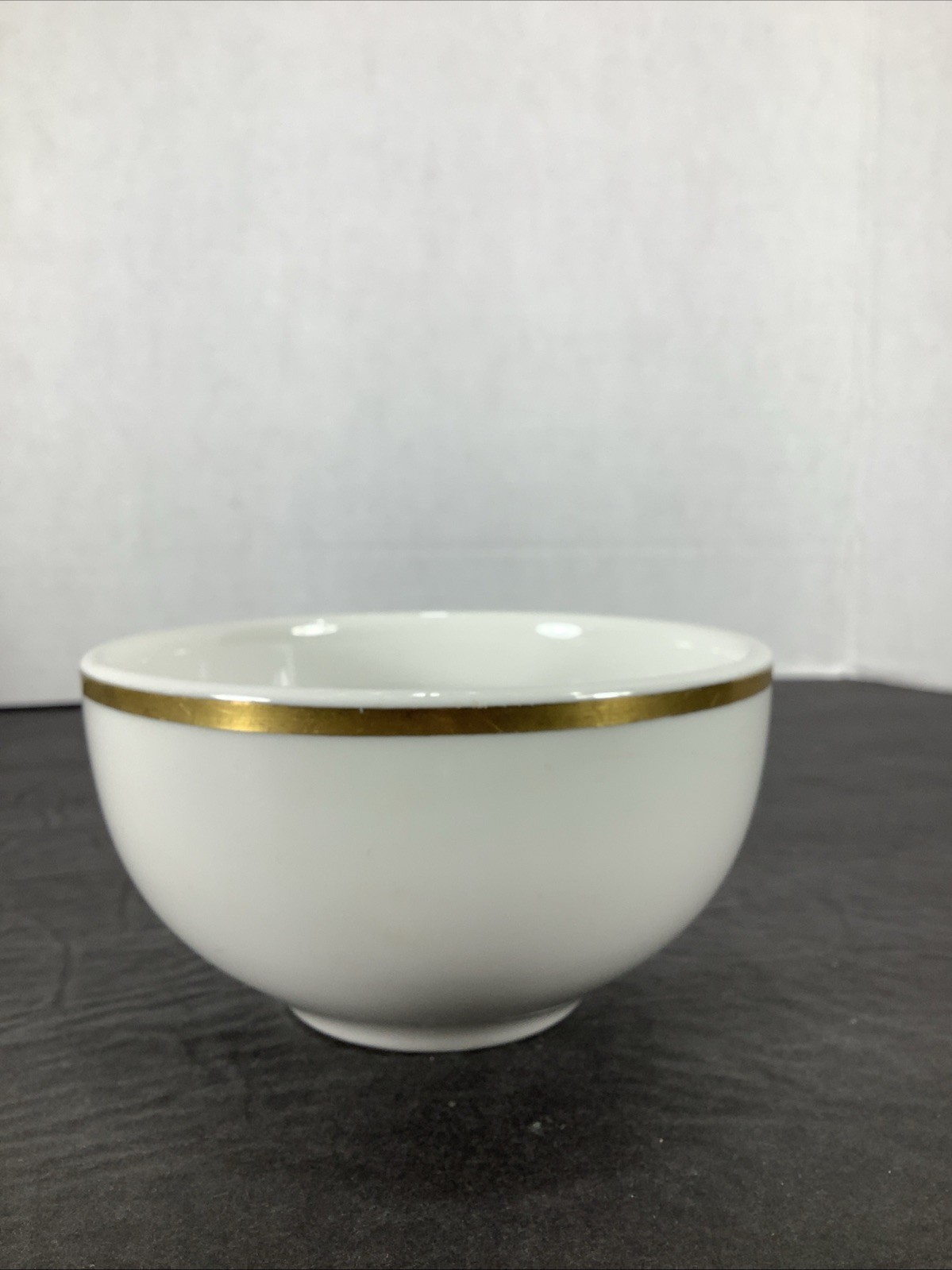 Vintage~Mayer China Replacement 4”x2” Soup Custard Bullion Cup~White & Gold