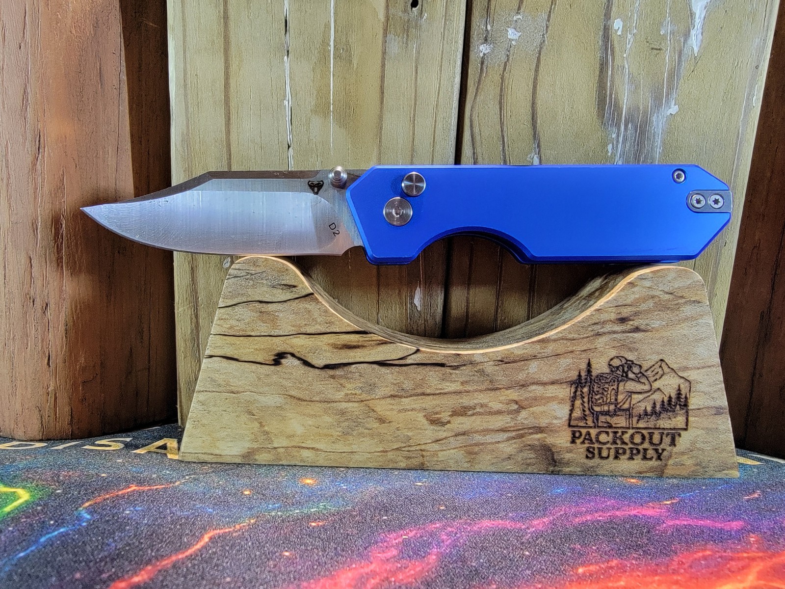 Viper Tec Blade City/Joe Hollywood Pocket Knife Blue Aluminum Handle D2 Steel Viper Tec Blade City/Joe Hollywood Pocket Knife Blue Aluminum Handle D2 Steel