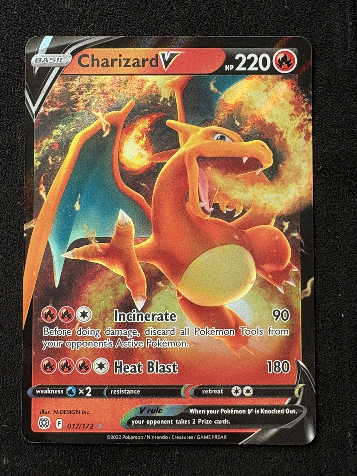 Pokémon TCG Charizard v Ultra Rare Card 017/172 Brilliant Stars