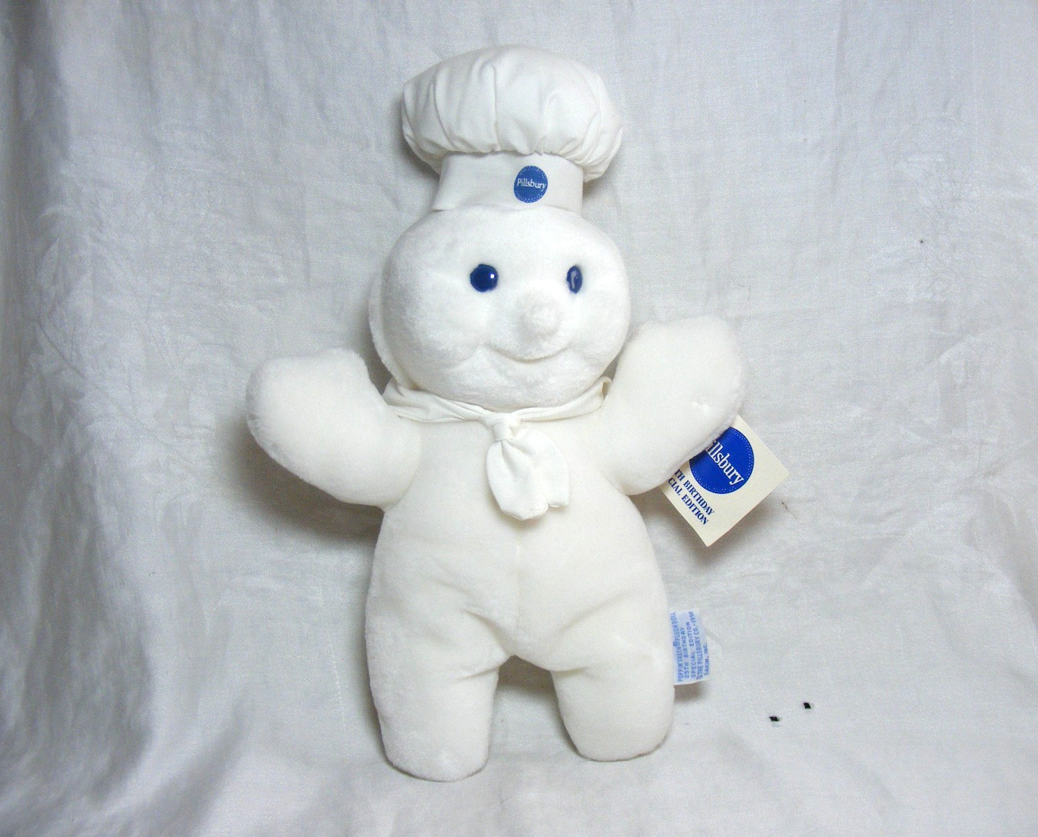 Vintage 1990 Pillsbury Doughboy Plush Doll 25th Birthday Special Edition H-2 Vintage 1990 Pillsbury Doughboy Plush Doll 25th Birthday Special Edition H-2