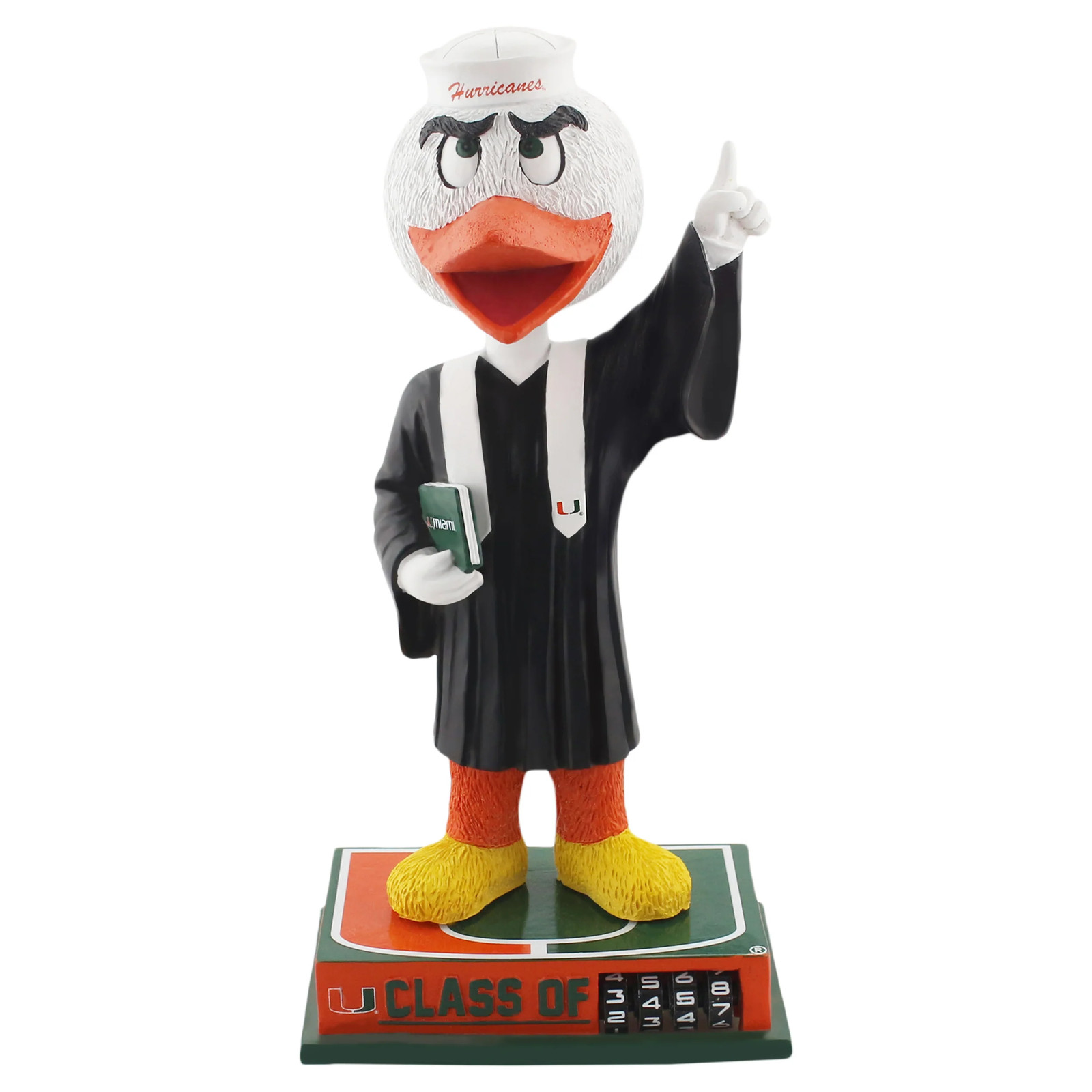 Sebastian the Ibis Miami Hurricanes Graduation Special Edition Bobblehead NCAA Sebastian the Ibis Miami Hurricanes Graduation Special Edition Bobblehead NCAA