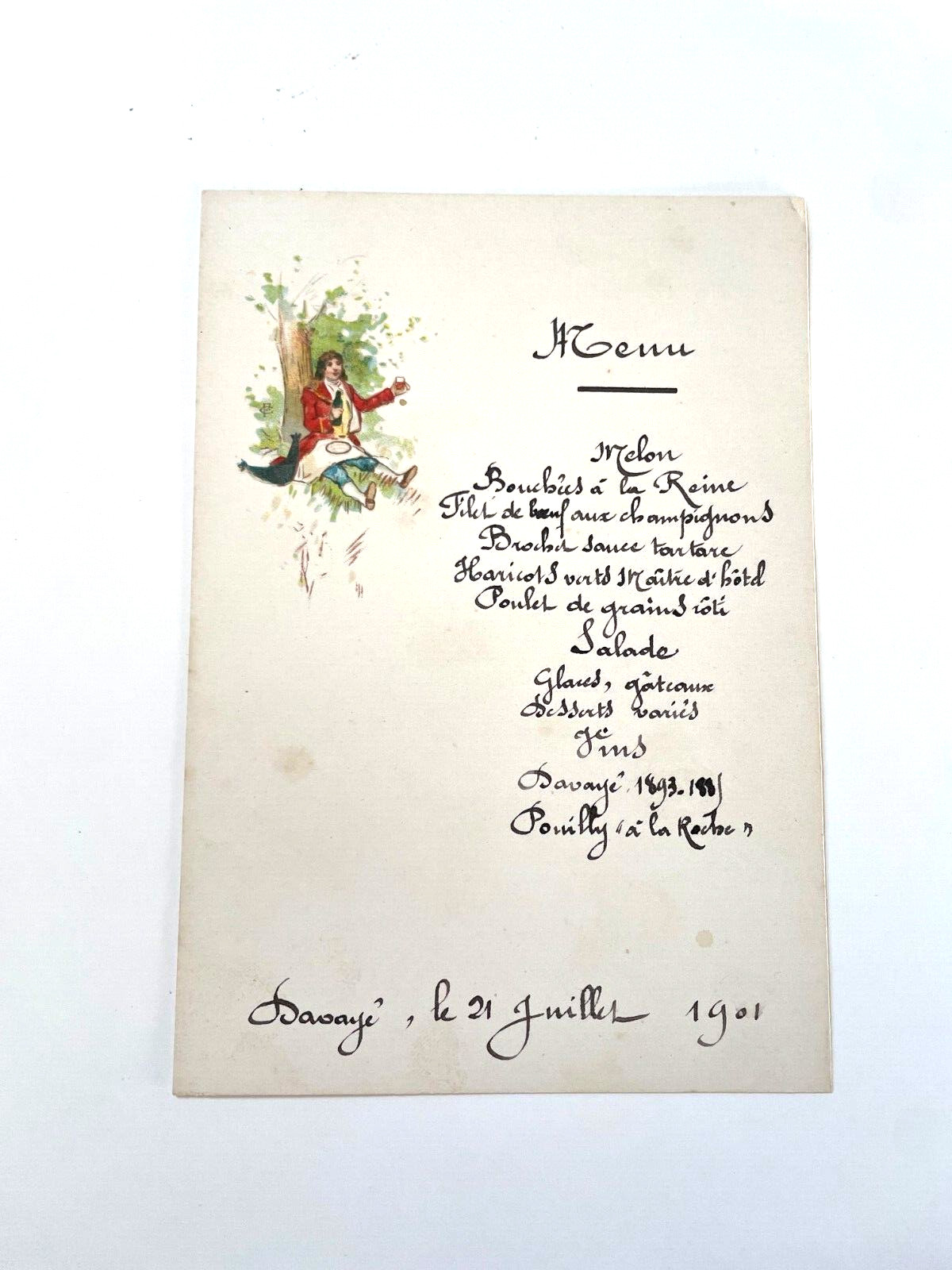 1901 French Menu * 1901 French Menu *