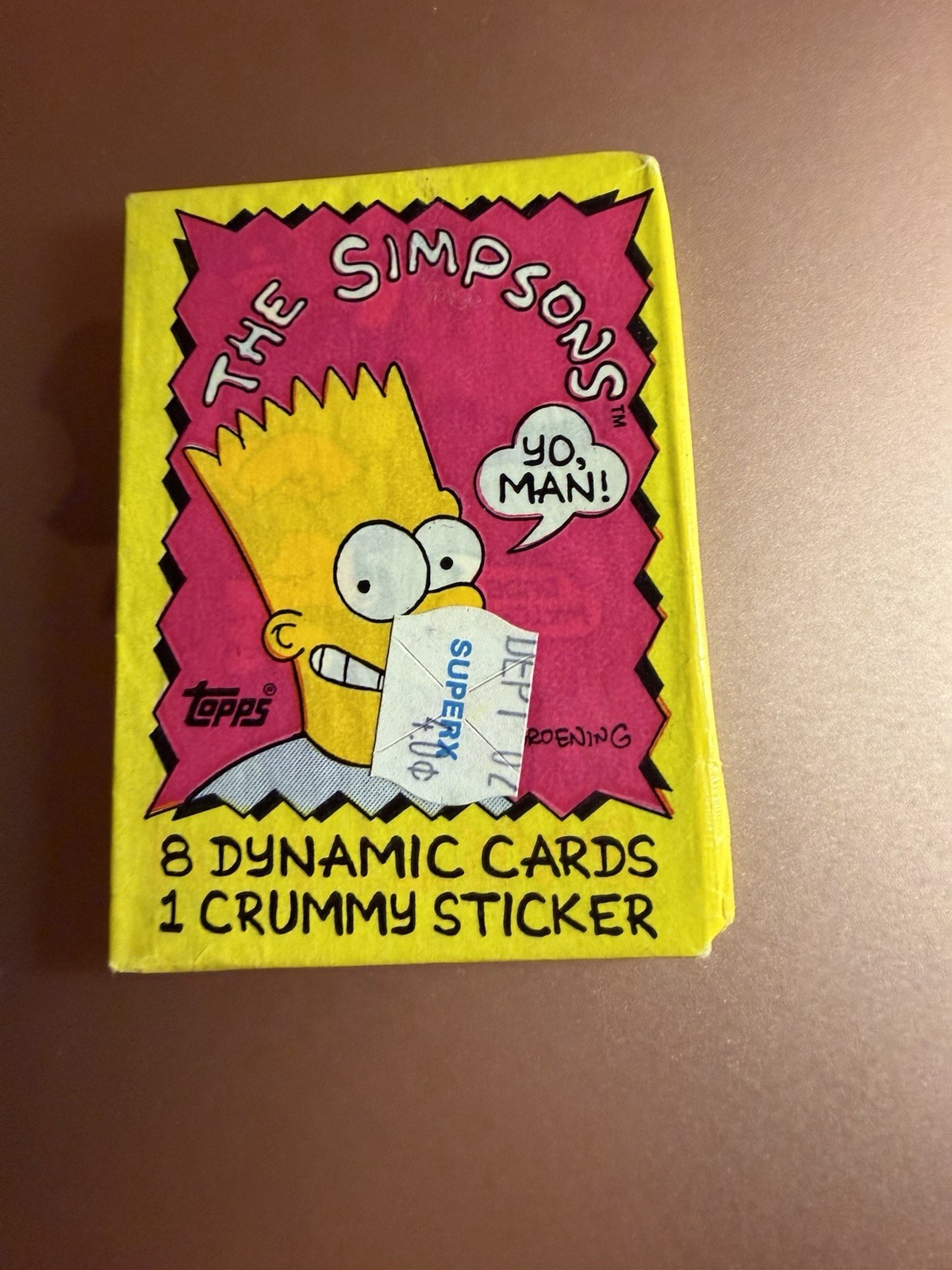 The Simpsons 1990 Topps Wax Pack  8 Cards 1 Sticker