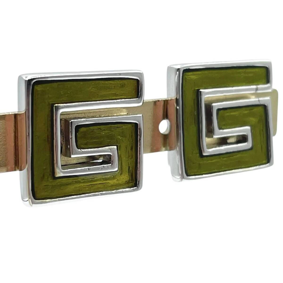 GIVENCHY Silver Gold G Logo Earrings Vintage Women's Accessories GIVENCHY Silver Gold G Logo Earrings Vintage Women's Accessories